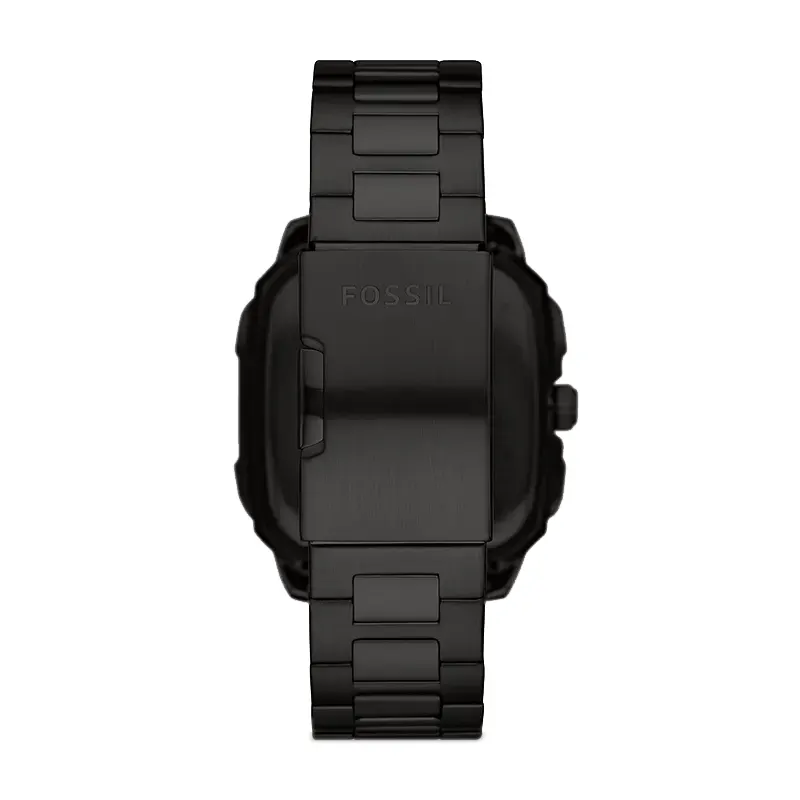 Fossil Inscription Skeleton Black Smoke Dial Men's Watch- BQ2574